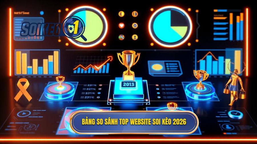 Bảng so sánh các đặc điểm nổi bật của Top website soi kèo 2026